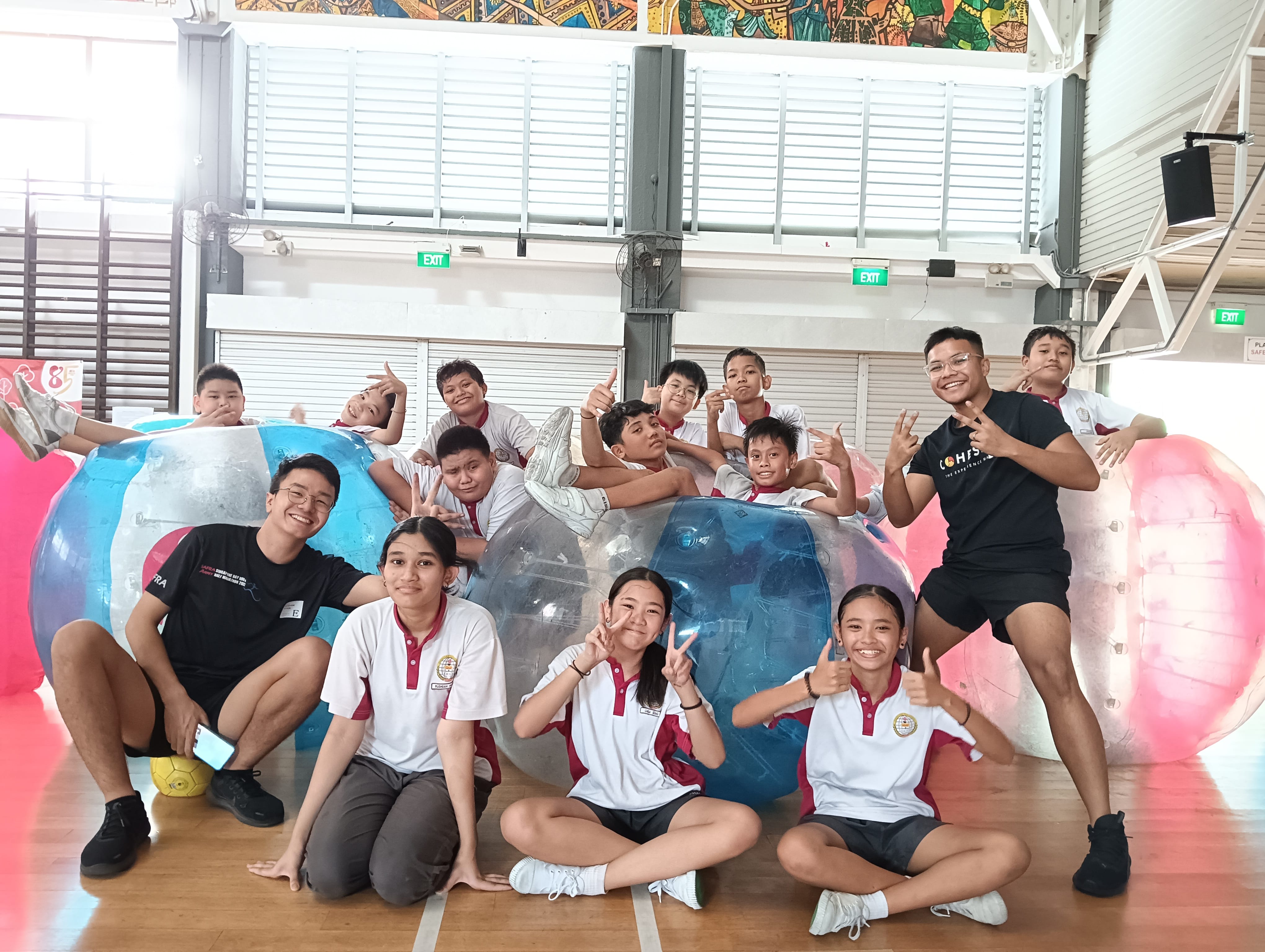 Bubble soccer program for after school enrichment program. 